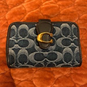 Denim coach tabby wallet